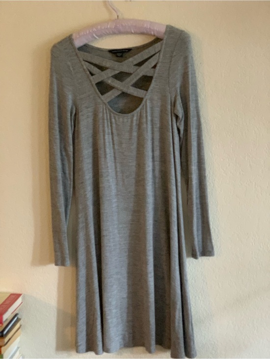 American Eagle Outfitters Dresses & Skirts - American Eagle Gray Lattice Dress XS - Super Stretchy & Soft!
